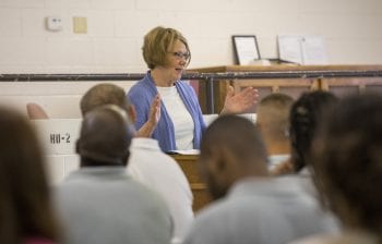 5.23.2018--The Prison Education Project Recognition Ceremony with remarks by Barbara Schaal, Dean of the Faculty of Arts & Sciences held at the Missouri Eastern Correctional Center in Pacific, MO. Photos by Joe Angeles/Washington University